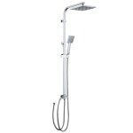 Colonne de douche sans robinet ensemble de douche avec douchette à main et pommeau de douch carré chormé ... Colonne de douche sans robinet ensemble de douche avec douchette à main et pommeau de douch carré chormé ...