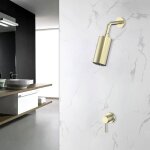 Colonne de douche encastre thermostatique minimalista or bross