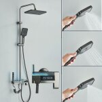 Colonne de douche hydromassage fixations r�glable murales hauteur baignoire douchette douche salle de ...