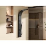 Colonne de douche hydromassante - noir - 20 x 150 cm - tyra