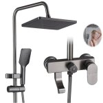Colonne de douche avec mitigeur monocommande systeme de douche pluie pour salle de bain pommeau de douche ...