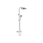 Colonne de douche avec mitigeur thermostatique - edouard rousseau - hoop - chrome - douche de t�te ronde ...