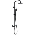 Colonne de douche avec mitigeur thermostatique noir - lomazoo cooper