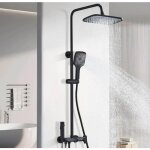 Colonne de douchepommeau de douchesyst�me de douche4 fonctionsnoir