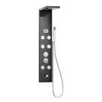 Colonne de douche - panneau de douche hydromassages - 5 jets système de douche - noir - 18 * 23 * 25 ... Colonne de douche - panneau de douche hydromassages - 5 jets système de douche - noir - 18 * 23 * 25 ...