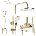 Colonne de douche rea avalon kit de douche or 50 x 23 x 153 cm