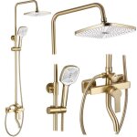 Colonne de douche rea my2021 - 77gg argus kit de douche or bross� 44 x 23 x 144 cm