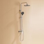Colonne de douche - chrome - 2 fonctions - mitigeur mécanique - hauteur réglable - douchette à main Colonne de douche - chrome - 2 fonctions - mitigeur mécanique - hauteur réglable - douchette à main