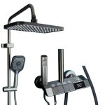 Colonne de douche thermostatique avec affichage led pommeau de douche pluie haute pression ensemble robinetter ...