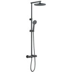 Colonne de douche thermostatique - edouard rousseau - grafito - tte de douche orientable  250 mm - ...