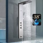 Colonne de douche thermostatique ensemble de douche hydromassage acier inox lcd affichage température ... Colonne de douche thermostatique ensemble de douche hydromassage acier inox lcd affichage température ...