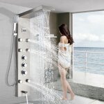 Colonne de douche thermostatique ensemble de douche hydromassage acier inox lcd affichage temprature ...