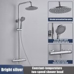 Colonne de douche thermostatique ensemble de douche noir avec 3 modes douchette à main haute réglable ... Colonne de douche thermostatique ensemble de douche noir avec 3 modes douchette à main haute réglable ...