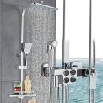 Colonne de douche thermostatique mecanique kit set de douche en laiton solide colonne douche pour baignoire ...