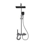 Colonne de douche thermostatique pour salle de bain pommeau de douche de 4 jets douche � pluie r�glable ...