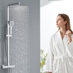 Colonne de douche thermostatiquesalle de bain colonne de douche thermostat avec mitigeur r�glable en ...