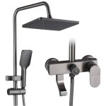Colonne de douche thermostatique systme de douche en aluminium + abs 123 x 265 cm rglage thermostatique ...