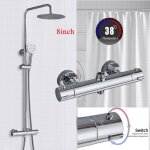 Colonne de douche thermostatique tte de douche 8 pommeau de douche colonne de douche avec douche set ...