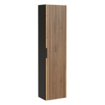 Colonne murale en bois - h 140 x l 35 x p 25 cm - sylve black wotan