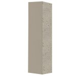 Colonne porte balai en bois avec 1 porte gris tourterelle et structure en pierre