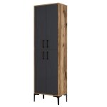 Colonne de rangement - yanka - concept usine - 6 tagres - contemporain - 35 x 60 x 200 cm - couleur ...