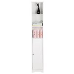 Colonne salle de bain avec 1 portes 3 compartiments ouverts meuble de rangement pour salon cuisine 60x30x163 ...