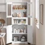 Colonne salle de bain avec 4 portes 2 tiroirs armoire haute salle de bain pour salon cuisine 60x30x170cm ...
