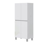 Colonne de salle de bain avec 4 portes sans poigne coloris blanc - longueur 60 x profondeur 35 x hauteur ...