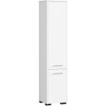 Colonne de salle de bains akord fin blanche 30 cm - 2 portes - 5 étagères Colonne de salle de bains akord fin blanche 30 cm - 2 portes - 5 étagères