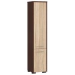 Colonne de salle de bains akord fin wengé 30 cm - 2 portes chêne sonoma - 5 étagères Colonne de salle de bains akord fin wengé 30 cm - 2 portes chêne sonoma - 5 étagères