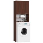 Colonne de salle de bains akord fin weng 64 cm - 2 portes - 4 tagres