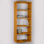 Colonne salle de bain armoire suspendue meuble murale en teck naturel h100x40