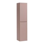 Colonne de salle de bain icon 160 cm ? 2 portes ? finition rose poudr� ? meuble suspendu moderne