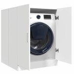 Colonne salle de bain - meuble pour machine � laver blanc 71x715x915 cm shl57964
