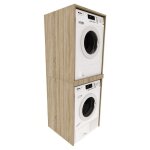 Colonne de salle de bain - mrbls home 66 x 180 x 512 cm - sonoma - meuble de salle de bain armoire pour ...