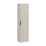Colonne de salle de bain suspendue noxera ? 1 porte ? beige mat ? hauteur 140 cm