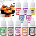 Colorant alimentaire - 10 couleurs colorant alimentaire liquide concentr colorants alimentaires pour ...