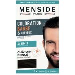 Kit de coloration barbe et moustache 2 x 50 ml menside chatain fonce