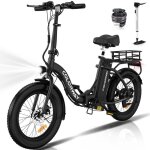 Colorway v�lo �lectrique pliable 20 * 3. 0 gros pneus batterie 36v 12ah e - bike pliant noir + hitway ...