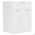 Colura meuble bas de cuisine 60 cm 2 portes 1 tiroir blanc.