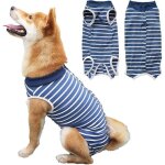 Combinaison de convalescence pour chien - combinaison post - op�ratoire ajustable 2 pi�ces - bleue - ...