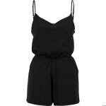 Combinaison femme - urban classics - short spaghetti - noir - confortable - grandes tailles