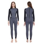 Combinaison noprne 3 mm ecelen pour femme - douce et confortable - adapte aux sports nautiques - grise ...