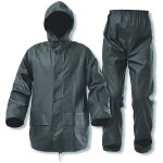 Combinaisons de pluie hommesfemmes impermables durables veste et pantalon capuche cache xxl couleurs ...
