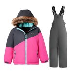 Combinaison de ski deux pièces smonty pour enfants gris xs Combinaison de ski deux pièces smonty pour enfants gris xs