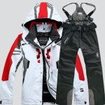 Combinaison de ski - homme - hydrofuge - colorblock - blanc Combinaison de ski - homme - hydrofuge - colorblock - blanc