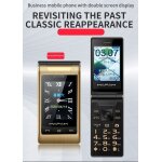 Combin� premium double �cran lcd gros boutons - noir et or