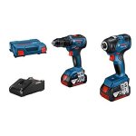 Combo kit 2 outils 18v : gdr 18v - 200 + gsr 18v - 55 + gba 18v 2x4, 0ah + gal 18v - 40