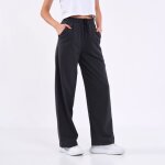 Comeor pantalon large femme gris fonc� jogging confort premium sport yoga d�tente taille �lastique coupe ...