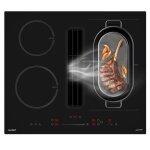 Table de cuisson  induction aspirante comfee 60 cm 4 foyers + hotte intgre 638m / h avec kit dvacuation ...